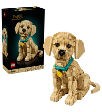 Lego Icons - Cucciolo di Golden Retriever - Lego 11384 con Collare e Medaglietta per Cane 2102pz Anni 18+