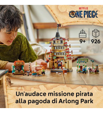 Lego One Piece - Battaglia ad Arlong Park - Lego 75638 5 Minifigure tra cui Luffy e Nami, e una Pagoda che Crolla Anni 9+ 926pz