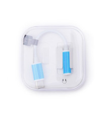 Adattatore HF/Audio USB Type-C a Jack 3,5mm Bianco in Box di plastica, Supporta cuffie e auricolari AUX
