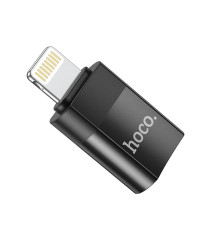 Adattatore USB Type-C Femmina a Lightning 8 Pin Hoco UA17 nero, Supporta ricarica e sincronizzazione dati