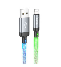 Cavo di ricarica da USB-A a Lightning Hoco U112 ricarica fast 2.4A 1mt con Illuminazione LED Gradient Colorful