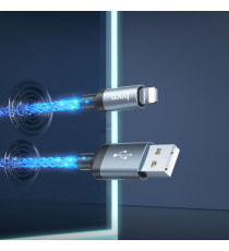 Cavo di ricarica da USB-A a Lightning Hoco U112 ricarica fast 2.4A 1mt con Illuminazione LED Gradient Colorful