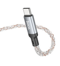 Cavo di ricarica da USB-C a USB Type-C Hoco U112 ricarica fast 3A 60W 1mt Illuminazione LED Gradient Colorful trasferimento dati