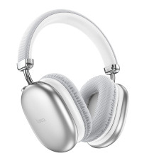 Cuffie Bluetooth Wireless HOCO W35 Max Silver – Autonomia fino a 90 Ore, Bluetooth 5.3 stabile e veloce, Supporto TF Card e AUX