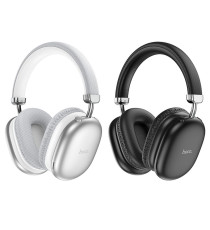 Cuffie Bluetooth Wireless HOCO W35 Max Silver – Autonomia fino a 90 Ore, Bluetooth 5.3 stabile e veloce, Supporto TF Card e AUX