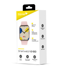 Smartwatch Titmo E-100 rosa, Bluetooth IP68 con Display 1,83” e Chiamate Bluetooth, con funzioni salute, sport