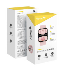 Smartwatch Titmo E-100 rosa, Bluetooth IP68 con Display 1,83” e Chiamate Bluetooth, con funzioni salute, sport