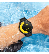 Smartwatch Titmo O-200 nero, premium con display AMOLED, GPS integrato e chiamate Bluetooth, Autonomia fino a 10 giorni