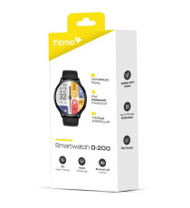 Smartwatch Titmo O-200 nero, premium con display AMOLED, GPS integrato e chiamate Bluetooth, Autonomia fino a 10 giorni