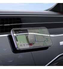 Supporto auto magnetico Hoco H52 grigio/neroo per Smartphone MagSafe, Fissaggio magnetico potente, Design ultra compatto