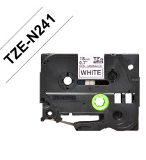 Brother - Nastro - Nero/Bianco - TZEN241 - 18mm x 8mt
