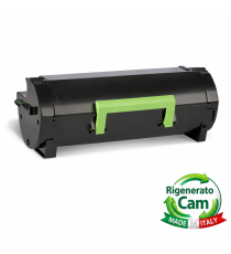 Toner 602H nero 60F2H00 rigenerato CAM di alta qualità, made in Italy per Lexmark MX310,MX410,MX510,MX511,MX611 10.000 pagine