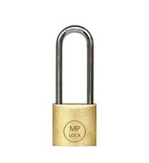 Lucchetto ad arco lungo - 30 mm - acciaio cromato - Metalplus