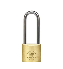 Lucchetto ad arco lungo - 30 mm - acciaio cromato - Metalplus