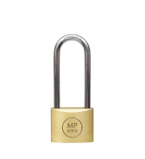 Lucchetto ad arco lungo - 40 mm - acciaio cromato - Metalplus