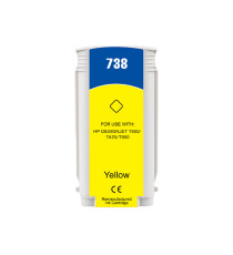 Cartuccia 738Y giallo 498N7A compatibile per HP DesignJet T850,T870,XT870,XT950 capacità 130ml