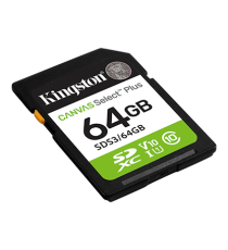 Micro Kingston SDS3/64GB SDXC Kingston Canvas Select Plus SDXC 64GB UHS-I Classe 10 – Fino a 100 MB/s, per foto e video Full HD