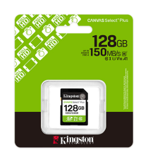Micro Kingston SDS3/128GB SDXC Kingston Canvas Select Plus SDXC 64GB UHS-I Classe 10 – Fino a 150 MB/s, per foto e video Full HD