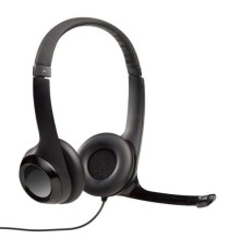 Cuffie Logitech Stereo H390 con microfono per computer 981-000406 Usb-A Cancellazione Rumore Padiglioni Imbottiti in Similpelle