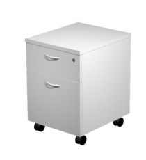 Cassettiera Easy - 1 cassetto + 1 classificatore - con ruote - 41,8 x 52 x 59,5 cm - grigio