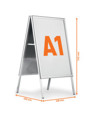 Cavalletto Fold Outdoor - bifacciale - A1 - Durable