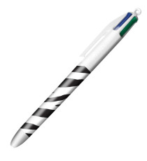Penna a sfera scatto multifunzione 4 Colours Animalier - punta 1,0 mm - Bic - conf. 3 pezzi