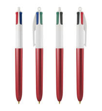 Penna a sfera scatto multifunzione 4 Colours Glacè - punta 1,0 mm - colori assortiti - Bic - expo 40 pezzi