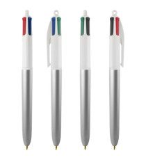 Penna a sfera scatto multifunzione 4 Colours Glacè - punta 1,0 mm - colori assortiti - Bic - expo 40 pezzi