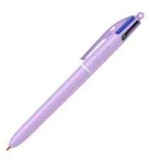 Penna a sfera scatto multifunzione 4 Colours Pastel - punta 1,0 mm - colori assortiti - Bic - conf. 12 pezzi