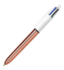Penna a sfera scatto multifunzione 4 Colours Rose - 1,0 mm - Bic - conf. 12 pezzi