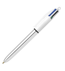 Penna a sfera scatto multifunzione 4 Colours Shine - punta 1,0 mm - fusto colori assortiti - Bic - conf. 12 pezzi