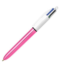 Penna a sfera scatto multifunzione 4 Colours Shine - punta 1,0 mm - fusto colori assortiti - Bic - conf. 12 pezzi