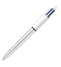 Penna a sfera scatto multifunzione 4 Colours Shine - punta 1,0 mm - fusto colori assortiti - Bic - conf. 12 pezzi