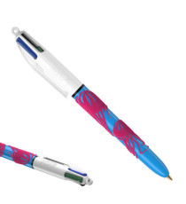 Penna a sfera scatto multifunzione 4 Colours Velours - punta 1,0 mm - 4 colori - Bic - conf. 12 pezzi