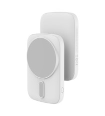 Power bank magnetico Blue Star Slim DG-P8 15W 5000 mAh compatibile MagSafe bianco ricarica fast USB-C wireless fino a 15W