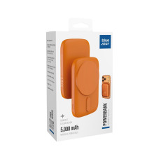 Power bank magnetico Blue Star Slim DG-P8 15W 5000 mAh compatibile MagSafe arancione ricarica fast USB-C wireless fino a 15W