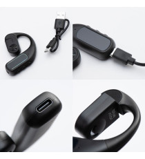 Auricolare Bluetooth Mono Blue Star Hook Nero con Display batteria fino a 25h di conversazione bluetooth 5.5 stabile e veloce