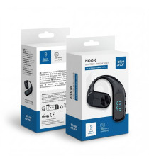 Auricolare Bluetooth Mono Blue Star Hook Nero con Display batteria fino a 25h di conversazione bluetooth 5.5 stabile e veloce