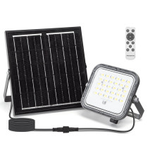 Faro led con pannello solare 50W 500 lumen CCT serie 09 2mt 3000K/4000K/6500K IP66 Monocristallino Dimmerabile L153xW141xH38mm