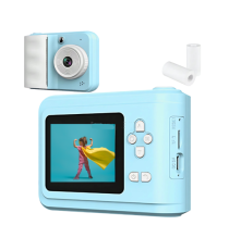 Fotocamera digitale con stampante istantanea S7 Blu  - Stampa istantanea delle fotografie su carta adesiva o normale