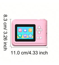 Fotocamera digitale con stampante istantanea S7 rosa - Stampa istantanea delle fotografie su carta adesiva o normale