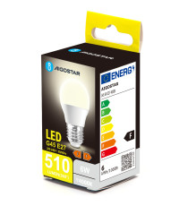 Lamapadina led G45 6W attacco E27 510 lumen 4000K luce naturale D45Hx80mm Equivalenza lampada incandescente 42W