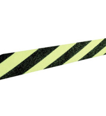 Striscia fotoluminescente antiscivolo - 5 x 80 cm - giallo/nero