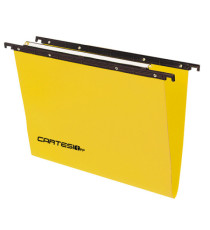 Cartella sospesa Cartesio PP - cassetto - PPL - interasse 33 cm - fondo V - 31,2 x 25 cm - colori assortiti - Bertesi