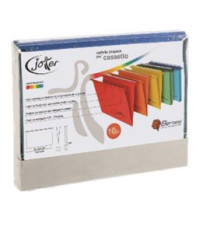 Cartelle sospese Joker - cassetto - interasse 33 cm - fondo V -  31,2 x 25 cm - colori assortiti - Bertesi - conf. 10 pe
