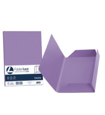 Cartellina 3 lembi Luce - 200 gr - A4 - cartoncino bristol - violetto - Favini - conf. 25 pezzi