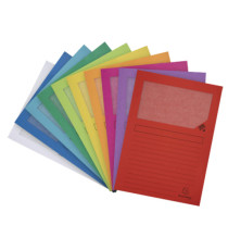 Cartellina a L con finestra Forever - 130g - A4 - colori assortiti - Exacompta - conf. 10 pezzi