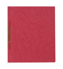 Cartellina semplice con pressino- 265 gr - A4 - cartone pressato - rosso - Pagna