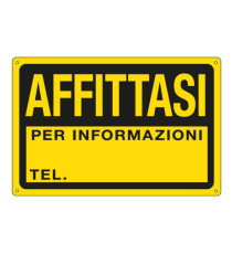 Cartello segnalatore - 30x20 cm - AFFITTASI - PPL - Cartelli Segnalatori