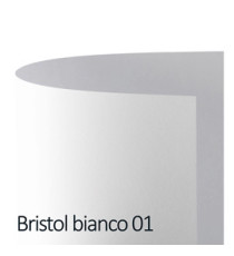 Cartoncino Bristol Color - 50 x 70 cm - 200 gr - bianco 01 - Favini - conf. 25 pezzi